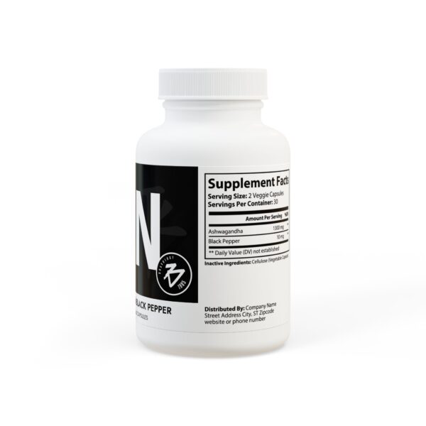 ZEN - Ashwagandha and Black Pepper Supplement (60 capsules) - Image 3